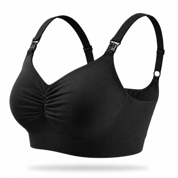 The Vemorina nursing bra, front view.